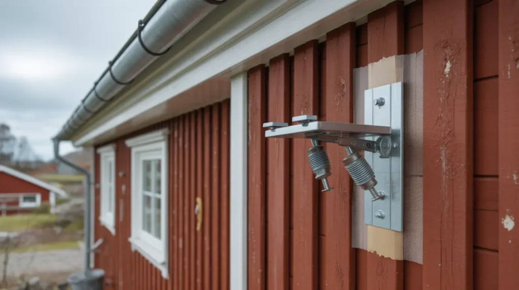 montera p fasaden utan fuktskador r tt inf stning och t tning f r markiser belysning och v ggf sten